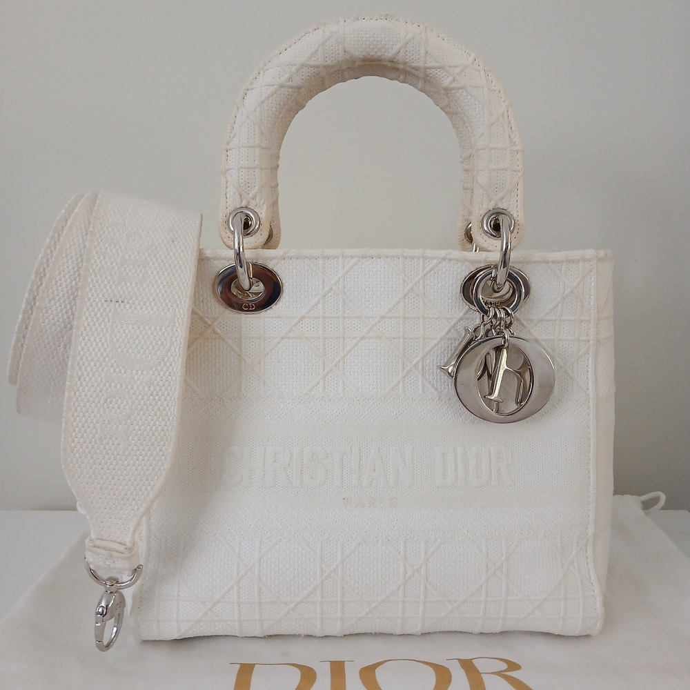 CHRISTIAN DIOR Dior Medium Cannage Canvas D-Lite